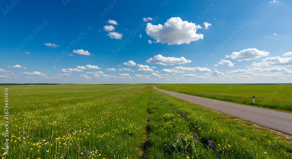 Fototapeta premium Emerald Horizons, Azure Dreams