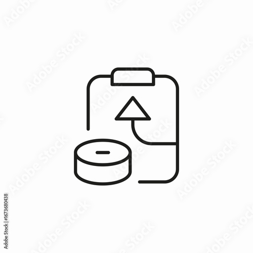clipboard with goal icon sign vector