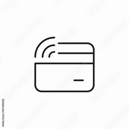 contactless payment card icon sign vector