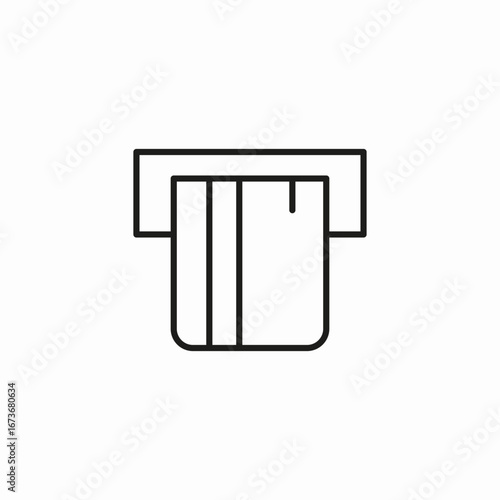 credit card slot icon sign vector