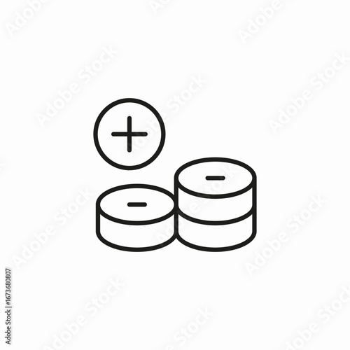 data add plus icon sign vector