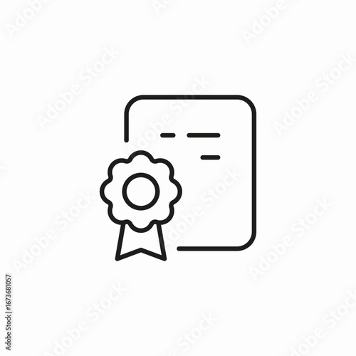 document and award icon sign vector