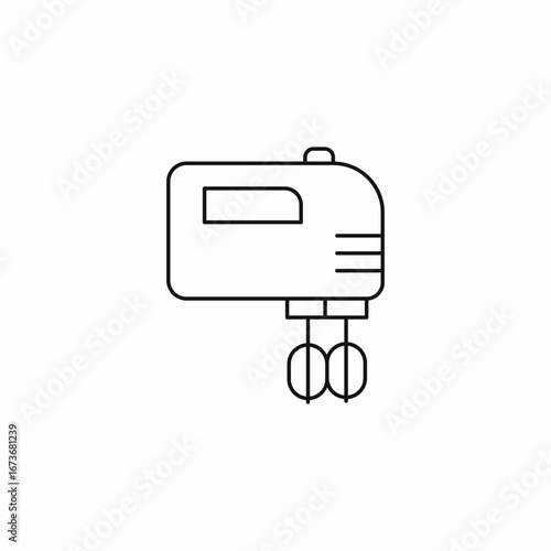 electric hand mixer icon sign vector