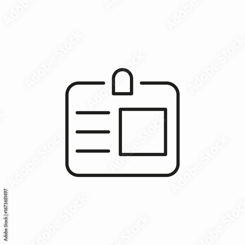 generic id card icon sign vector
