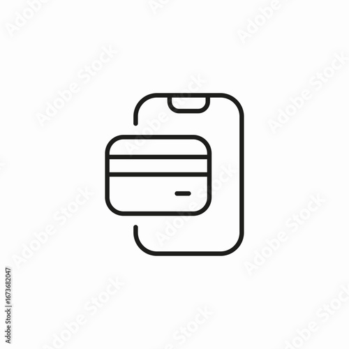 mobile payment card icon sign vector