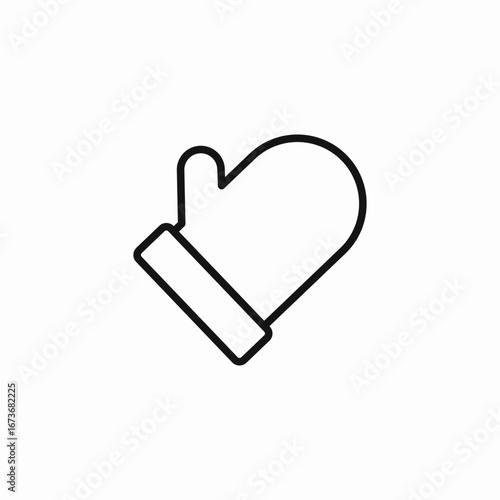 oven glove mitt icon sign vector