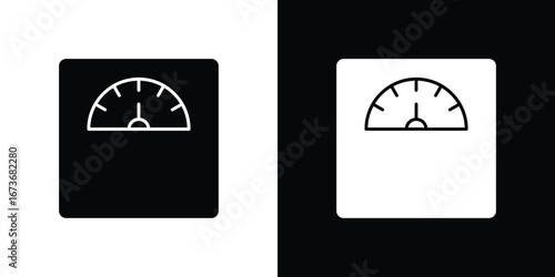 Weight scale icon. The black silhouette vector