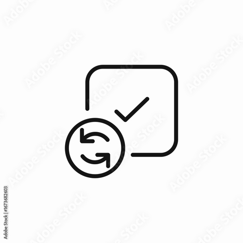 refresh status checkmark icon sign vector