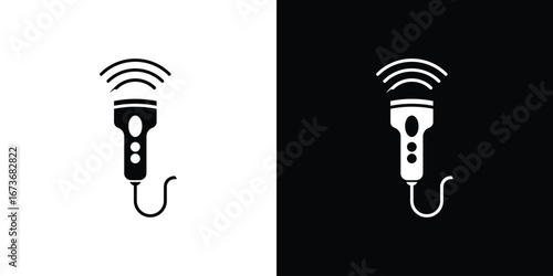 Ultrasound icon. The black silhouette vector