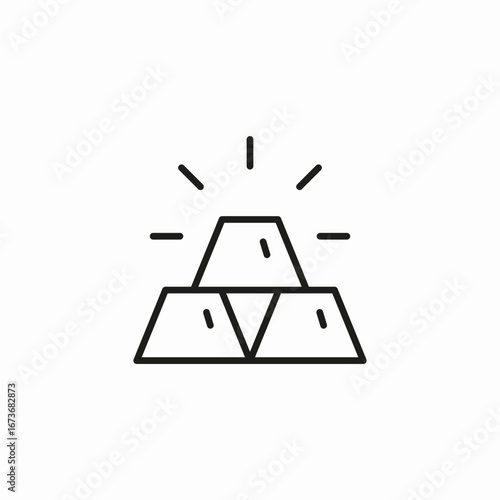 shining gold bars icon sign vector