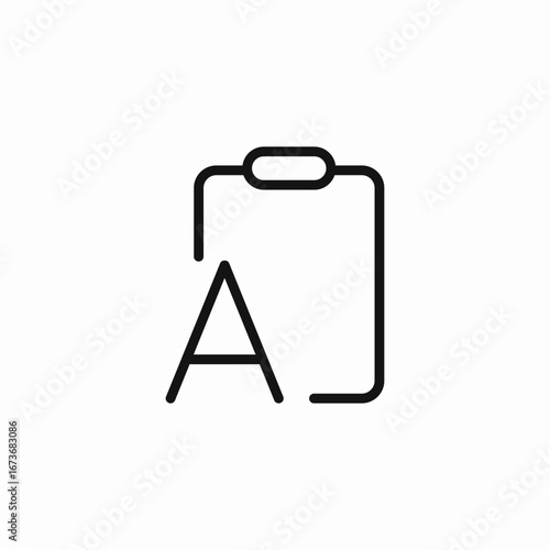 text document clipboard icon sign vector