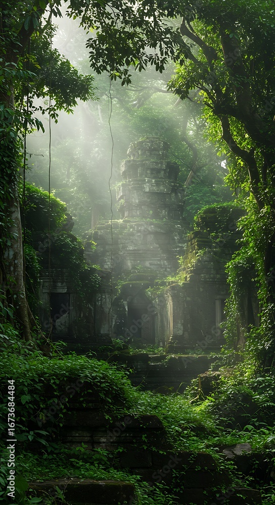 Fototapeta premium Emerald Embrace of Time