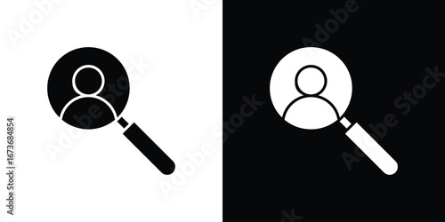 Recruitment icon. The black silhouette vector