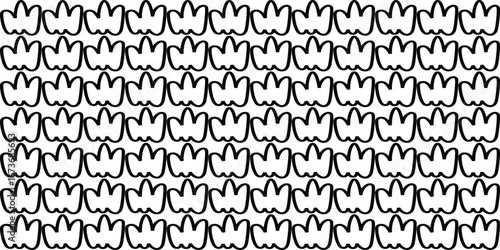 seamless pattern with numbers Seamless pattern of black and white wavy lines on a white background