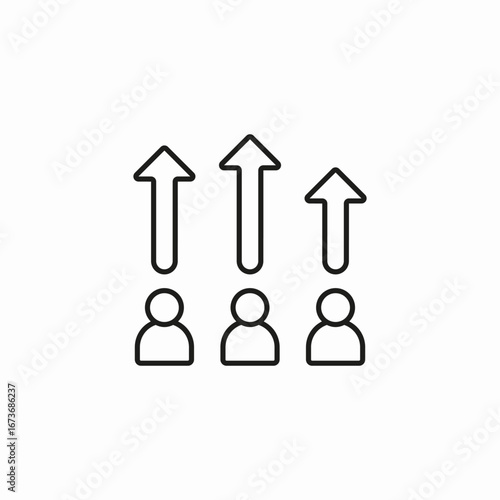 business growth leadership icon sign vector