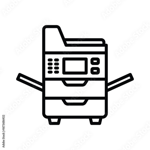 photocopier icon vector design template simple and clean