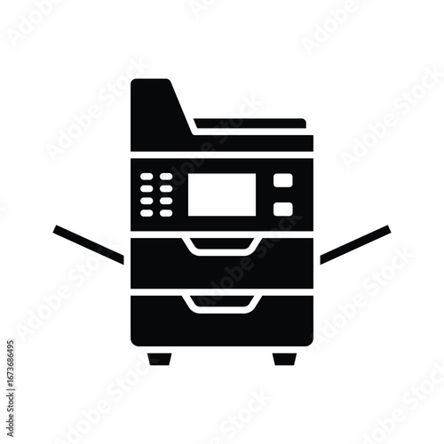 photocopier icon vector design template simple and clean