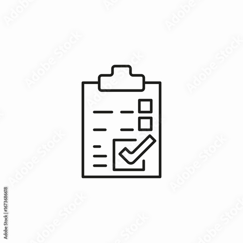 completed checklist clipboard icon sign vector