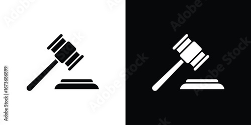 Law icon. The black silhouette vector