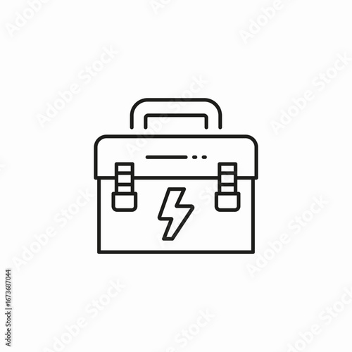 electrician toolbox equipment icon sign vector