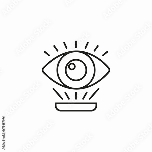 eye with light icon sign vector