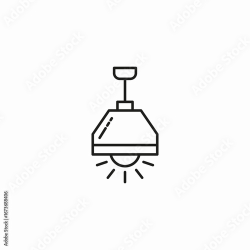 pendant lamp icon icon sign vector