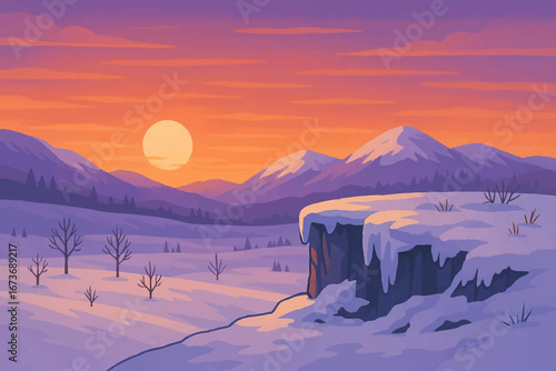 winter mountain landscape