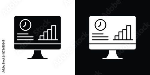 Dashboard icon. The black silhouette vector