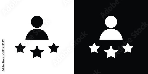 Customer satisfaction icon. The black silhouette vector