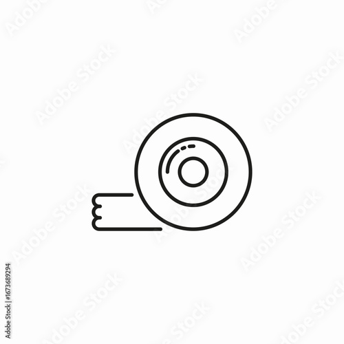 tape roll electrical icon sign vector