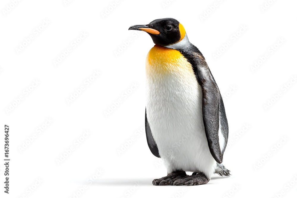Fototapeta premium Penguin standing isolated on clean white background