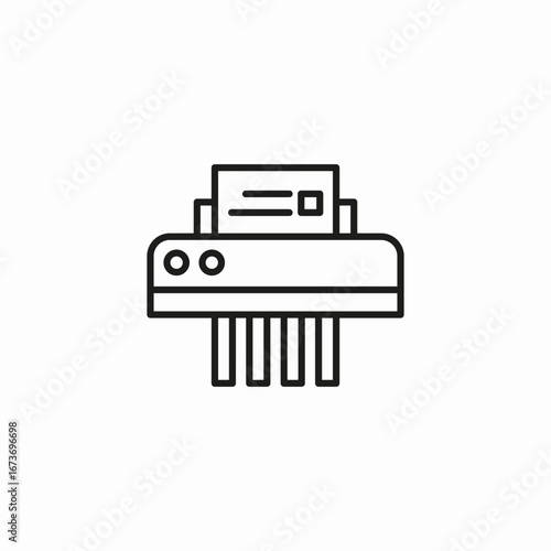 document shredder confidential icon sign vector