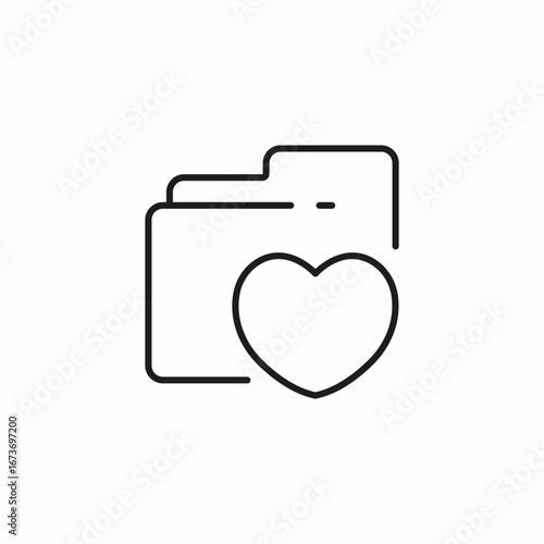 favorite folder icon sign vector