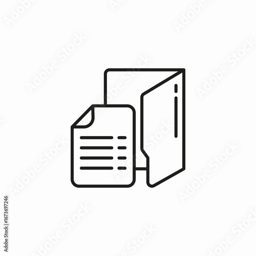 file and folder icon sign vector