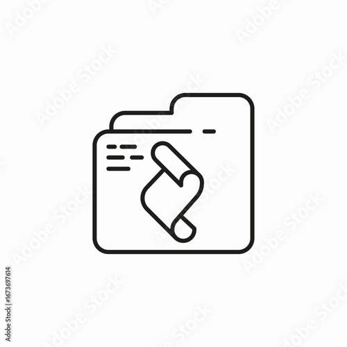 folder with list icon sign vector