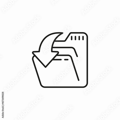 import to folder icon sign vector