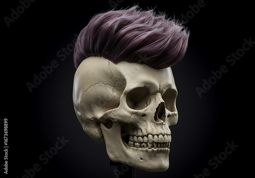 Skull's Surreal Makeover: A 3D Render