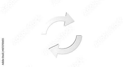 Free Download Circular Refresh/Reload Icon — Light Grey Rotating Arrows Symbolizing Sync, Refresh, Reload and Update Actions for Applications and Web Interfaces - GFXLoad
