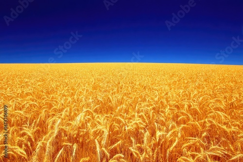 Golden wheat field under a vibrant blue sky (3)