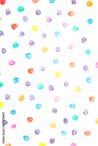 Wallpaper Mural Multicoloured children's pencil crayon spotty polka dots background Torontodigital.ca