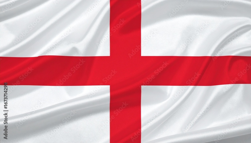 Obraz premium England flag with red St George’s cross on white field.