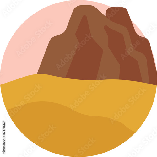 A deep, narrow valley carved by erosion in the desert landscape.