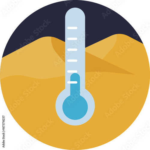 Measures extreme desert temperatures.