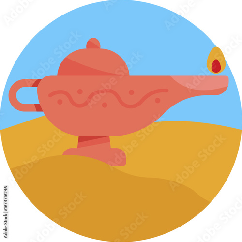 Classic desert lamp used in stories of magic and mystical adventures.
