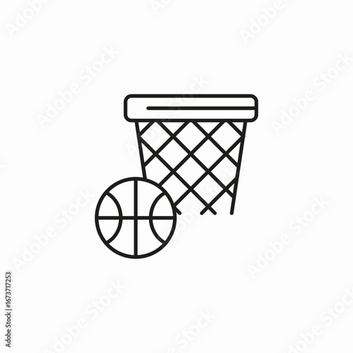 basketball hoop sport icon sign vector