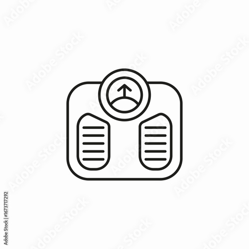 body weight scale icon sign vector