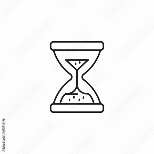 hourglass sand timer icon sign vector