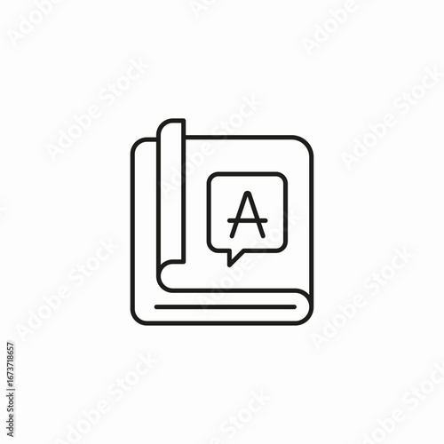 language textbook learning icon sign vector