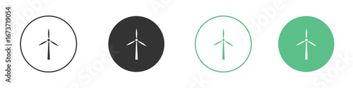Wind turbine icon for design and web.