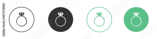 Wedding ring icon for design and web.